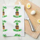 Funny Hawaiian Pineapple Aloha Beaches Theedoek (Quarter Fold)