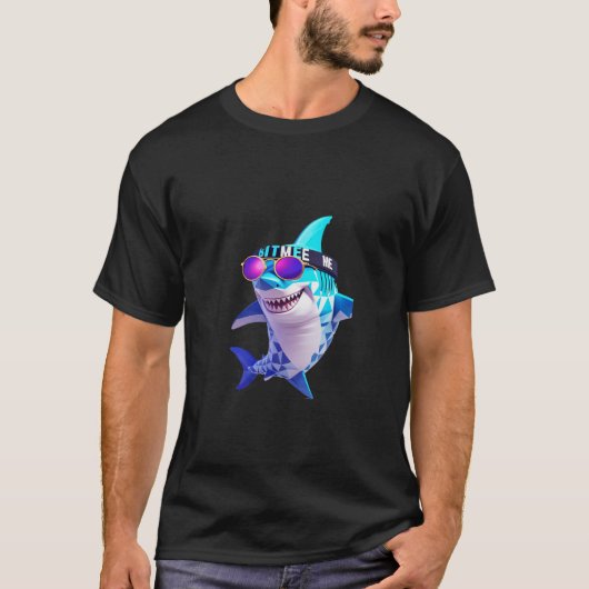 Funny Hawaiian Shark Drink Coconut" T-shirt (Voorkant)