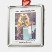 Funny Hazmat Biohazard Safety Adviseur Metalen Ornament (Links)