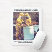 Funny Hazmat Biohazard Safety Adviseur Muismat (Met muis)