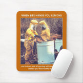 Funny Hazmat Biohazard Safety Adviseur Muismat (Met muis)