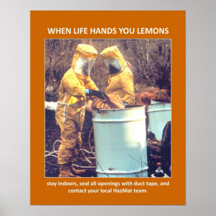 Funny Hazmat Biohazard Safety Adviseur Poster