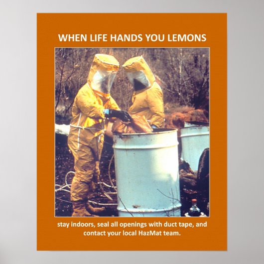 Funny Hazmat Biohazard Safety Adviseur Poster (Voorkant)