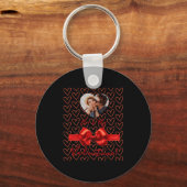 Funny He S My Valentine Womens  Sleutelhanger (Voorkant)