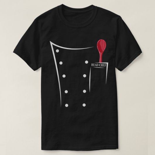 Funny head chef chef chef chef chef kok t-shirt (Design voorkant)