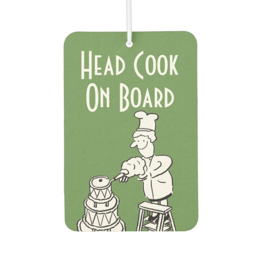 Funny Head Cook Cartoon Luchtverfrisser (Voorkant)
