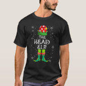 Funny Head Elf Group Matching Family Kerstmis Paj T-shirt (Voorkant)