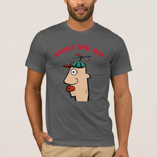 Funny Head Travel geeft tekst uit. T-shirt (Voorkant)