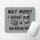 Funny Headache Skull mousepad Muismat (Met muis)