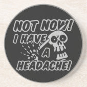 Funny Headache Skull onderzetter (Voorkant)