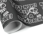 Funny Headache Skull wrappapier Cadeaupapier (Rol Hoek)