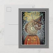 FUNNY HEADLESS HORSEMAN OWL, SLEEPY HOLLOW BIRD FEESTDAGENKAART (Voorkant / Achterkant)