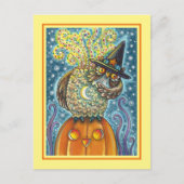 FUNNY HEADLESS HORSEMAN OWL, SLEEPY HOLLOW BIRD FEESTDAGENKAART (Voorkant)