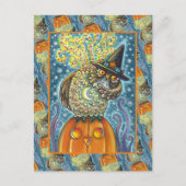 FUNNY HEADLESS HORSEMAN OWL, SLEEPY HOLLOW BIRD FEESTDAGENKAART (Voorkant)