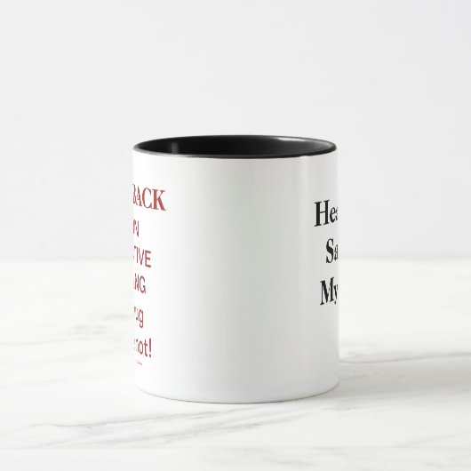 Funny Health and Safety Danger Sign Joke Gift Mok (Midden)