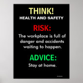 Funny Health and Safety Kantoor Sign en Poster (Voorkant)