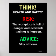 Funny Health and Safety Kantoor Sign en Poster