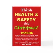 Funny Health and Safety Kerstmis Joke Spoof