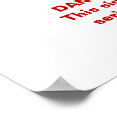 Funny Health and Safety Sign Poster (Hoek)