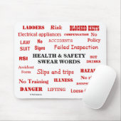 Funny Health and Safety Swear Words Joke Gift Muismat (Met muis)