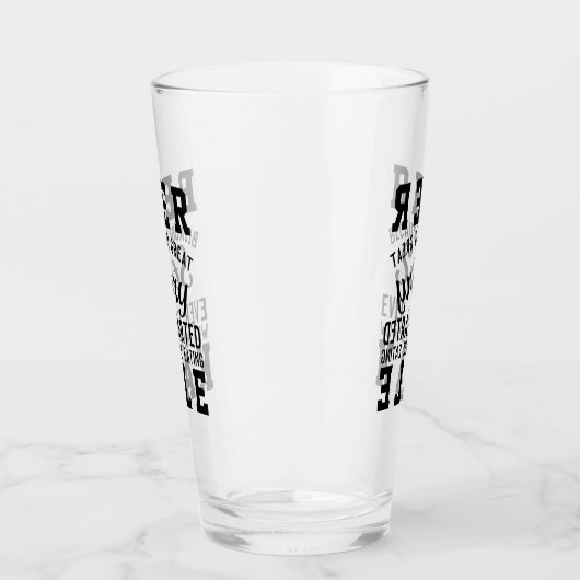 Funny Healthy Beer Versus Green Kale Humor Quote Glas (Links)