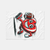 Funny Heart American Football Valentine Srts Women Fleece Deken (Voorkant (Horizontaal))