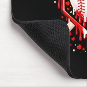 Funny Heart Baseball Drip Ice Cream Valentines Day Muismat (Hoek)