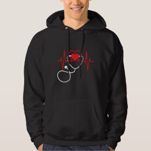 Funny Heart Beats Nurse Nursing Medical Hoodie