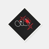 Funny Heart Beats Nurse Nursing Medical Servet (Hoek)