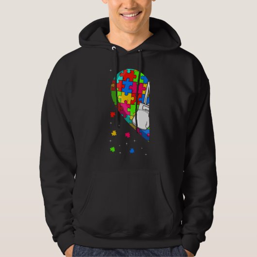 Funny Heart Boxing Autism Awareness Support Love S Hoodie (Voorkant)