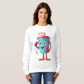 Funny Heart Coffee Sweatshirt (Voorkant volledig)