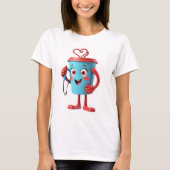 Funny Heart Coffee Tee T-shirt (Voorkant)