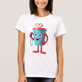 Funny Heart Coffee Tee T-shirt