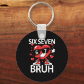 Funny Heart Dab 67 Valentine Bruh Six Seven Meme G Sleutelhanger (Voorkant)