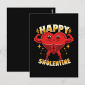 Funny Heart Gym Workout Valentijn Gift Briefkaart (Voorkant / Achterkant)