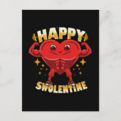 Funny Heart Gym Workout Valentijn Gift Briefkaart (Voorkant)