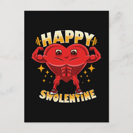 Funny Heart Gym Workout Valentijn Gift Briefkaart (Voorkant)