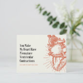 Funny Heart Illustratie Medical Joke Briefkaart (Staand voorkant)