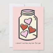 Funny Heart Jar Holiday Kaart (Voorkant)