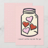 Funny Heart Jar Holiday Kaart (Voorkant / Achterkant)