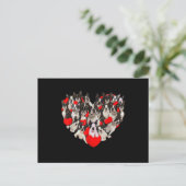 Funny Heart Love Boston Terrier Valentijnsdag Briefkaart (Staand voorkant)