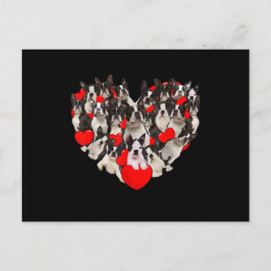 Funny Heart Love Boston Terrier Valentijnsdag Briefkaart