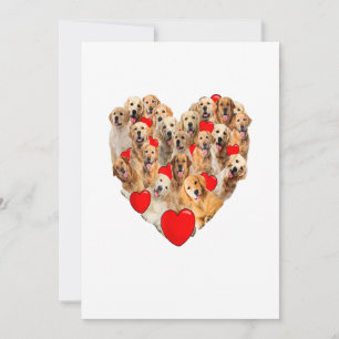 Funny Heart Love Golden Retriever Valentijnsdag Aankondiging