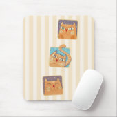 Funny Heart Nose Cats Mousepad Muismat (Met muis)