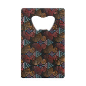 Funny Heart Pattern III - Spirals & Triangles Creditkaart Flessenopener (Voorkant)
