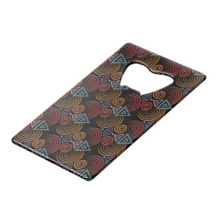 Funny Heart Pattern III - Spirals & Triangles Creditkaart Flessenopener