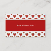 Funny Heart Pattern Red Gold + uw achtergrond Visitekaartje (Achterkant)