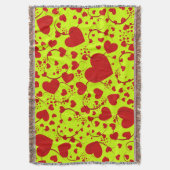 Funny Heart Pattern V + uw achtergrondkleur Deken (Voorkant Verticaal)
