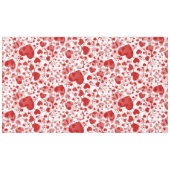 Funny Heart Pattern VII - rood wit + jouw idee Tafelkleed (Voorkant (Horizontaal))