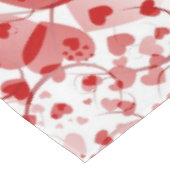 Funny Heart Pattern VII - rood wit + jouw idee Tafelkleed (Gekanteld)